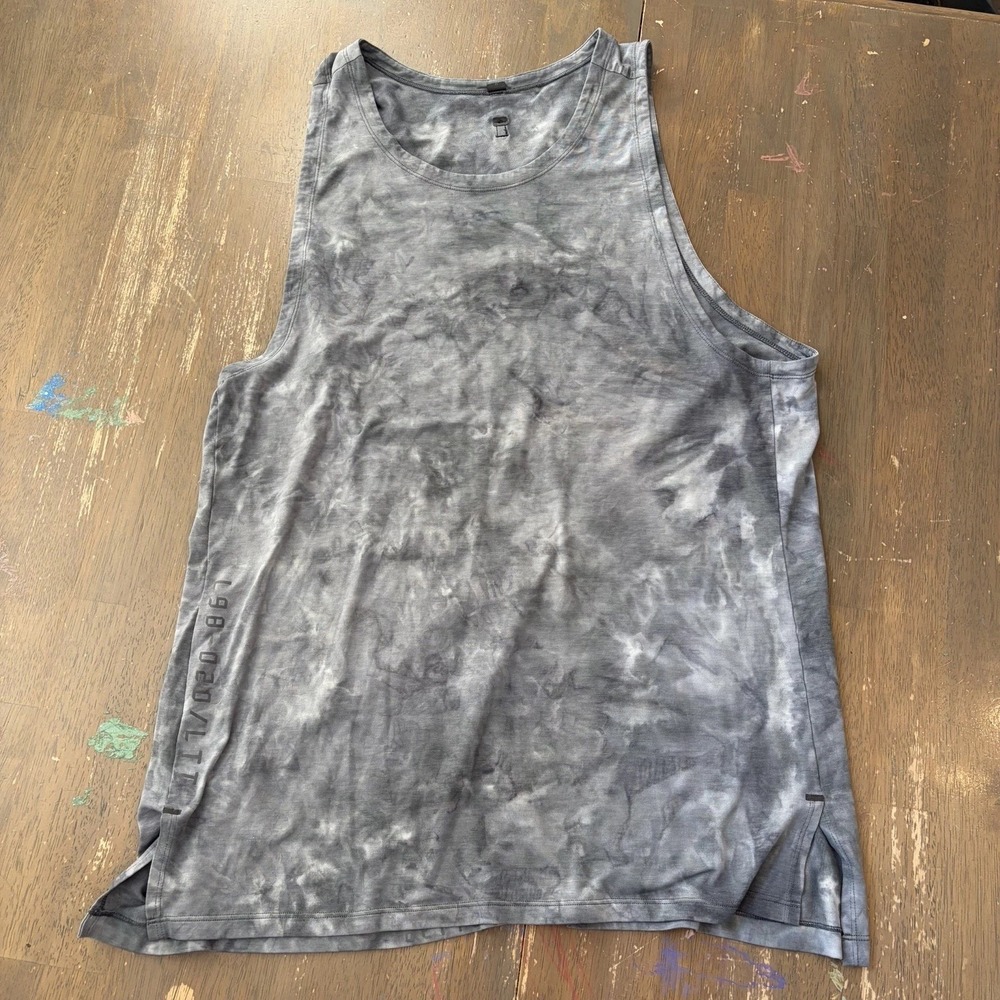 lululemon Always Agile Tank Top Men's Medium Grey Diamond Dye Gym Training